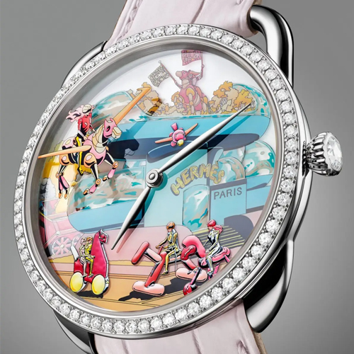 爱马仕Arceau Hermès locomotion “超现实爱马仕枢纽”腕表